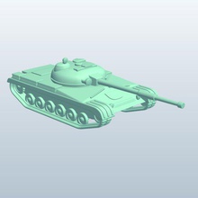 mainbattletanksoviet v1 soviet main battle tank weapons armor printable lowpoly 3d print model - Mito3D