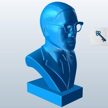 malcolm x v1 personas imprimible lowpoly 3d print model - Mito3D