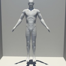 male base mesh anatomy asteltainn body character female game guys human lower lowpoly man model people person poly ready sculpt skinny topology uv 3d print model - Mito3D