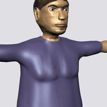personnage masculin de la moyenne guy blender chacacter caractère vêtements les gars l'homme sexe modèle mudbox retrovisiongamingllc 3d print model - Mito3D