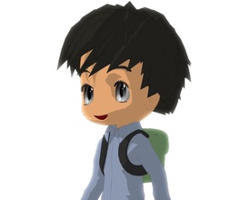 mâle chibi version 2 l'anime art dessin animé caractère mignon dae fbx les gars de l'homme jeremiahm lwo sexe masculin le manga modèle obj style toon v2 3d print model - Mito3D