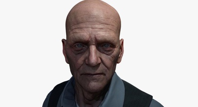 male face ajkjk2 anatomy body character detail guys head human man model old people realistic 3d print model - Mito3D