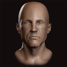 male head anatomy body character definition ear eye face human lorentzen model nose robin s topology uv 3d print model - Mito3D