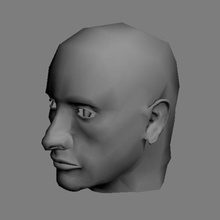 male head 3damaze 3ds anatomy body character face hlava human model obj 3d print model - Mito3D