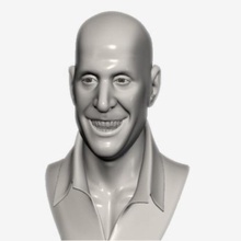 male head morph targets anatomy animation blendshapes body character expressions facial fishzombie guys human man maya model nose people phonemes sad shirt smile 3d print model - Mito3D