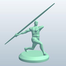 macho de jabalina v1 masculino lanzamiento personas imprimible lowpoly 3d print model - Mito3D