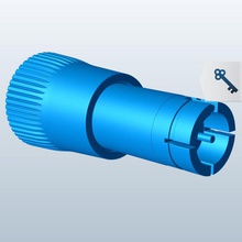 male subminiature electrical circular connector v1 electronics printable lowpoly 3d print model - Mito3D