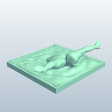 v1 erkek yüzme kelebek insanlar yazdırılabilir lowpoly 3d print model - Mito3D