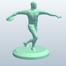 malediscus v2 male discus people printable lowpoly 3d print model - Mito3D