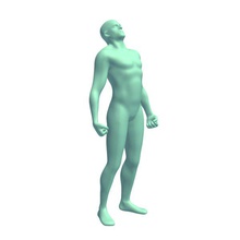 maleherostanding v1 male hero standing people printable lowpoly 3d print model - Mito3D