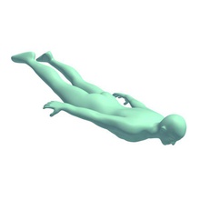 maleskydivingstreamlined v2 male skydiving streamlined people printable lowpoly 3d print model - Mito3D