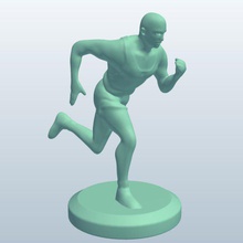 malesprinting sprinter stride v1 male sprinting people printable lowpoly 3d print model - Mito3D