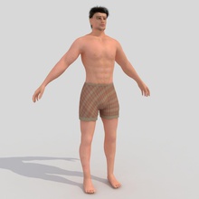 l'homme 3d l'anatomie corps caractère les graphiques gars de veste sexe masculin modèle pantalon personnes réaliste chemise chaussures sport costume 3d print model - Mito3D