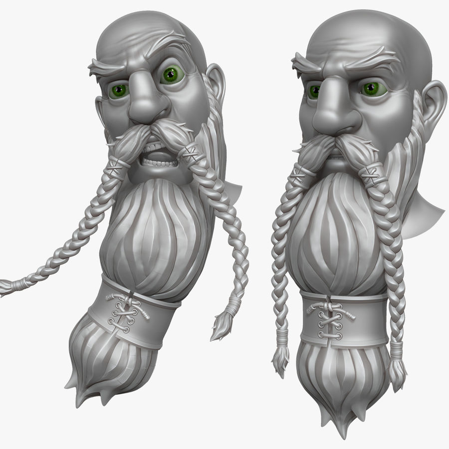 man beard 2 anatomy biker body character dannan druid dwarf elf game giant guys head hobbit holy human male model old orc peasant people priest realistic strong viking villager wizard 3D print model - Mito3D