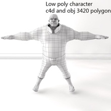 man character c4d game guys human lower male model obj poly ready 3d 3d print model - Mito3D