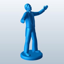man clearly singing v1 people printable lowpoly 3d print model - Mito3D