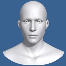 cabeza de hombre 3d 3ds la anatomía cuerpo carácter oreja ojo cara femenino chicos humanos masculino max modelo obj personas persona poligonal realista studios urbano windtrees 3d print model - Mito3D