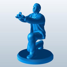 el hombre de la rodilla proponiendo v1 uno personas imprimible lowpoly 3d print model - Mito3D