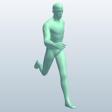 man running v2 people printable lowpoly 3d print model - Mito3D