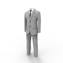 man suit 4d brain business character clothes coat dress fashion formal guys human jacket male mannequin model pants shirt tie 3d print model - Mito3D