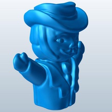 homme chapeau haut de forme v1 l'homme marionnettes les jouets imprimable lowpoly 3d print model - Mito3D