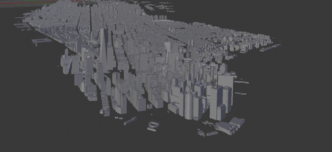 manhattan ciudad de nueva york la escena arquitectura 3d print model - Mito3D