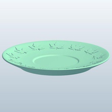 maple leaf v1 yaprak Daire mutfak öğeleri yazdırılabilir lowpoly 3d print model - Mito3D