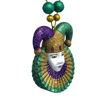 mardi gras necklacejester v1 necklace jester jewelry printable lowpoly 3d print model - Mito3D