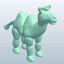 marionnette bébé chameau v1 la à dos de les jouets imprimable lowpoly 3d print model - Mito3D