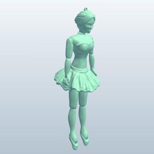 marionnette ballerine v1 la les jouets imprimable lowpoly 3d print model - Mito3D