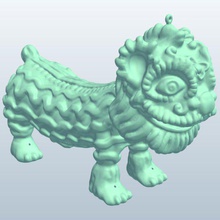marionnette chinoise défilé du dragon v1 la le chinois parade de les jouets imprimable lowpoly 3d print model - Mito3D
