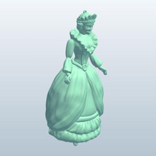 marionette regina v1 queen i giocattoli stampabile lowpoly 3d print model - Mito3D