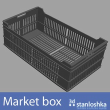mercado de caixa a transportadora recipiente caixote o modelo stanloshka transporte vegetais 3d print model - Mito3D