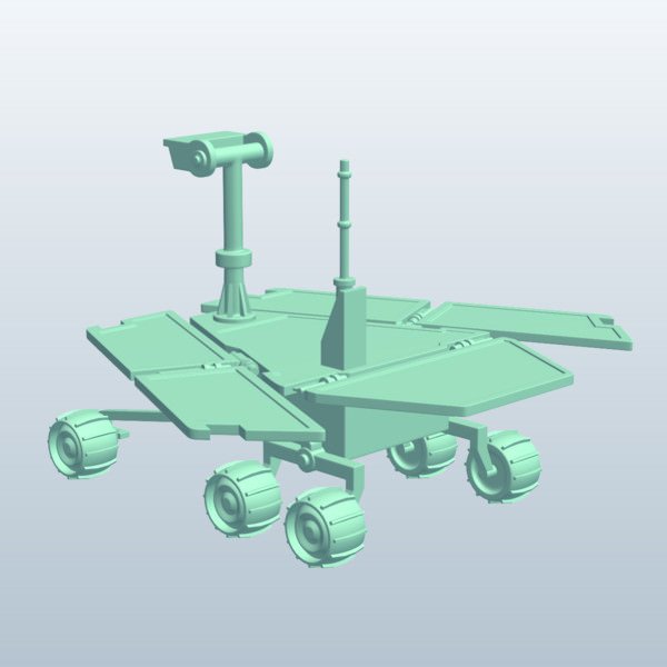 Mars keşif gezici v1 dış Uzay uzay aracı yazdırılabilir düşük poli 3D print model - Mito3D