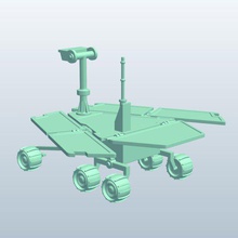 Mars explorativ Rover v1 Erkundung äußere Platz Raumfahrzeug druckbar Lowpoly 3d print model - Mito3D