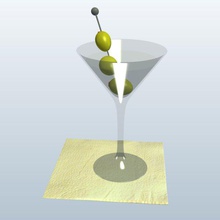 martini olives v2 les aliments imprimable lowpoly 3d print model - Mito3D
