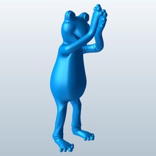 mascot frog v2 sports figures equipment printable lowpoly 3d print model - Mito3D