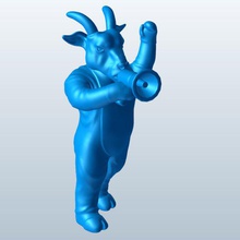 la mascotte de chèvre v1 animaux imprimable lowpoly 3d print model - Mito3D