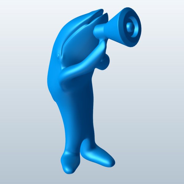 mascotte baleine v2 animaux imprimable lowpoly 3D print model - Mito3D