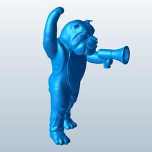 mascotbulldog v1 mascotte bulldog animali stampabile lowpoly 3d print model - Mito3D