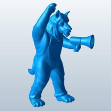 mascotwolf v1 mascot wolf Tiere bedruckbar ist lowpoly 3d print model - Mito3D