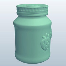 masonjarofjam v1 mason jar jam food printable lowpoly 3d print model - Mito3D