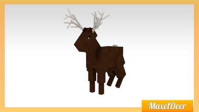 maxelcrafting minecraft cerf plate-forme animal anish anishwij le cheval maxel de modèle rig 3d print model - Mito3D