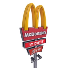 mcdonald's pilón 3ds de la arquitectura hamburguesa ddd artista auto-servicio comer restaurante elementos rápido fastfood fbx alimentos el logotipo lowpoly mc mcdonald' mcdonalds modelo obj realista carretera s signo estructura vray 3d print model - Mito3D