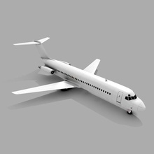 mcdonnell douglas dc-9 80 9 90 aircraft airliner airplane commercial companion 3d dc jet lower md model passenger plane poly 3d print model - Mito3D