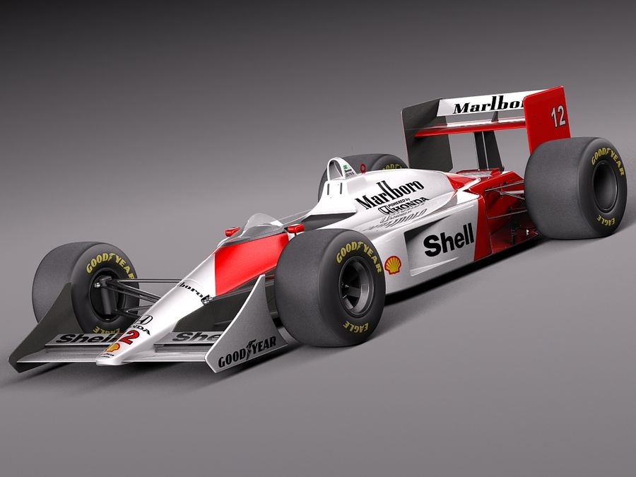 mclaren honda mp4-4 ayrton senna f1 1 1988 4 90s alain car champion classic formula formula1 marlboro model mp4 one race sport squir vehicle winner McLaren MP4 3D print model - Mito3D