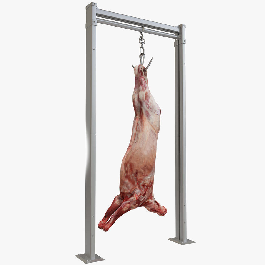 la carne della carcassa animale business macellaio deli dena cibo di capra appeso mammifero modello maiale raw pecore shop macellazione 3D print model - Mito3D