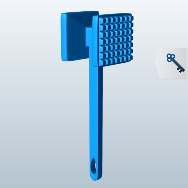 Fleisch mallet v1 Holzhammer tools - Ausrüstung bedruckbar ist lowpoly Werkzeuge-Ausrüstung 3D print model - Mito3D