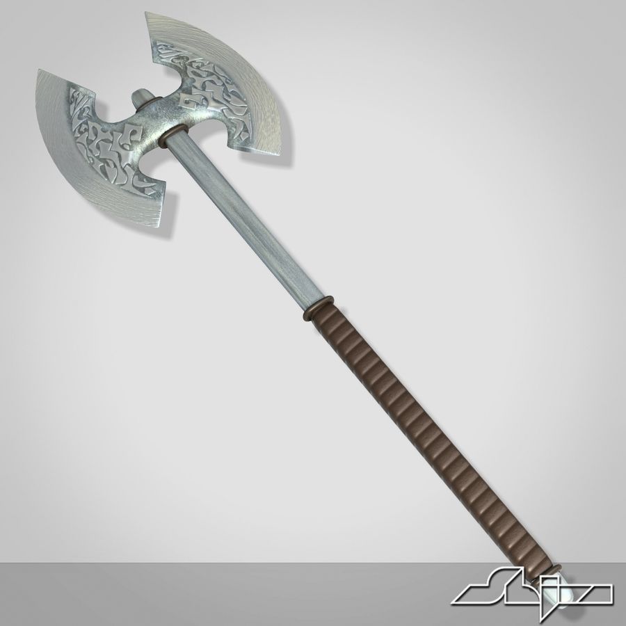 medieval axe 1 battle battleaxe blade castle cutting fantasy melee model realistic shiva3d weapon 3D print model - Mito3D