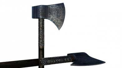 medieval machado armas 3d print model - Mito3D